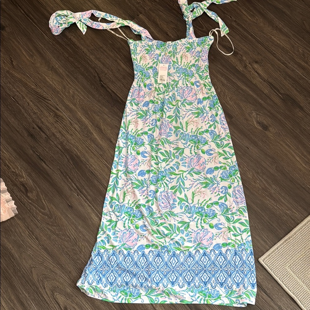 Lilly Pulitzer Floral Maxi Dress - Pink, Green, Blue